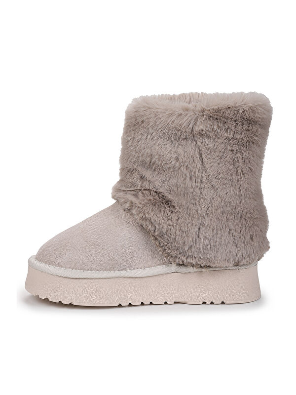 Nera Kürklü Kız Çocuk Süet Bot Ayakkabı - Görsel 5