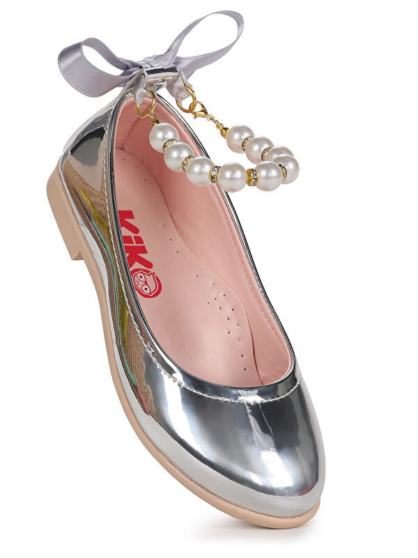 Blanch Ayna İncili Lastikli Kız Çocuk Babet Ayakkabı - Görsel 2