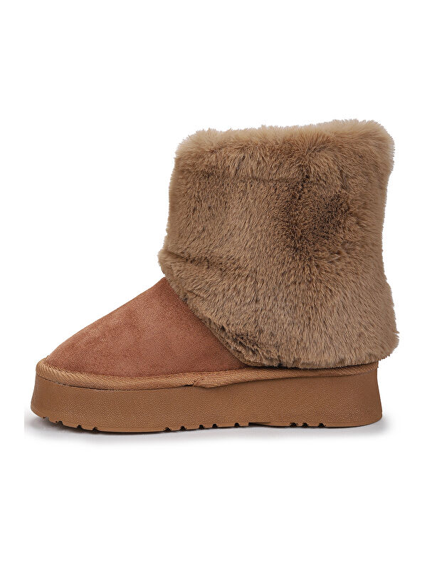 Nera Kürklü Kız Çocuk Süet Bot Ayakkabı - Görsel 5