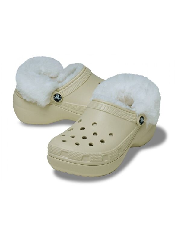 Classic Platform Fuzz Lined Clog Kadın Terlik 212854 - Görsel 4