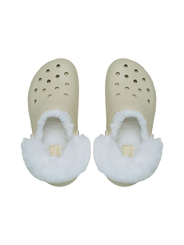 Classic Platform Fuzz Lined Clog Kadın Terlik 212854 - Görsel 5