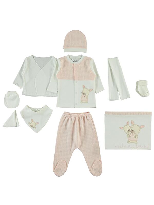 Civil Baby Kız Bebek Zıbın Setleri - Pudra 0-1 Ay