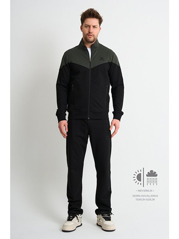 Shooter Sportswear Siyah Erkek Elite Mevsimlik Eşofman Takımı Rahat Form Günlük Kullanım