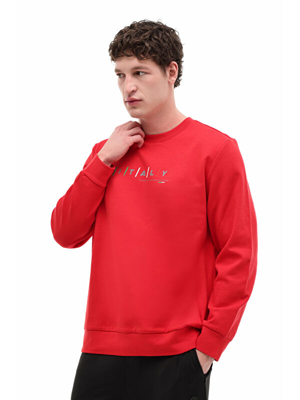 Lumberjack ML RANGER 16ITL1301 6FX Kırmızı Erkek Sweatshirt