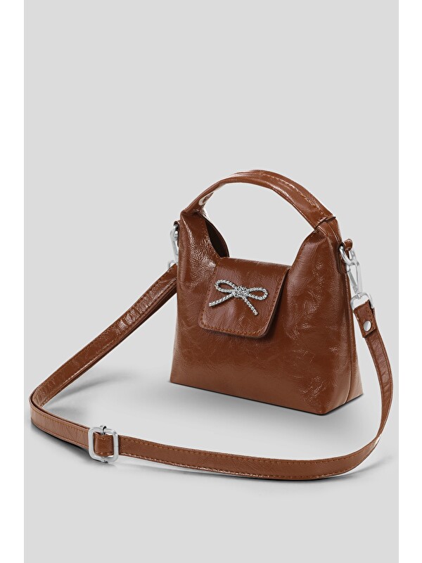 Housebags Fiyonk Aksesuarlı Uzun Askılı Minimalist Omuz Çantası 283
