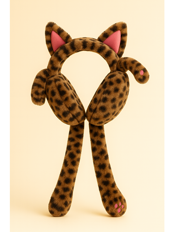 Katia And Bony Leopar Desenli Pelüş Kulaklık