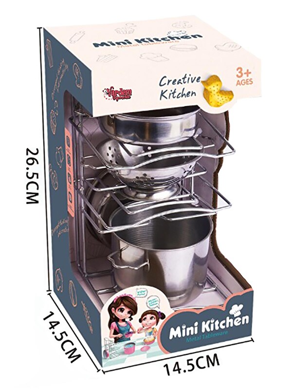 Vardem Çelik Raflı Tencere Tava Set 7 Parça - Standart
