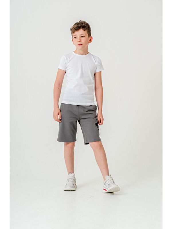 Mışıl Kids Stay  Good Baskılı Cep Fermuarlı Erkek Çocuk Şort