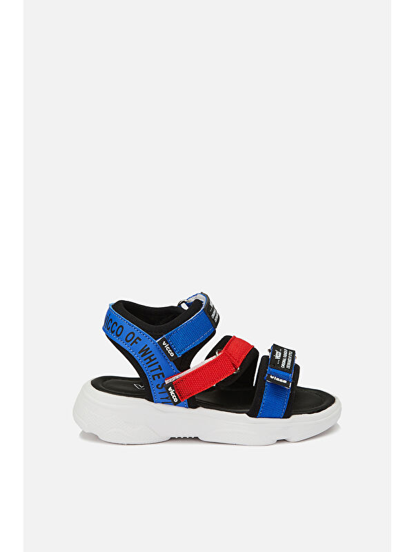 Chester Armalı Erkek Bebek Saks Mavi Sandalet - Görsel 2