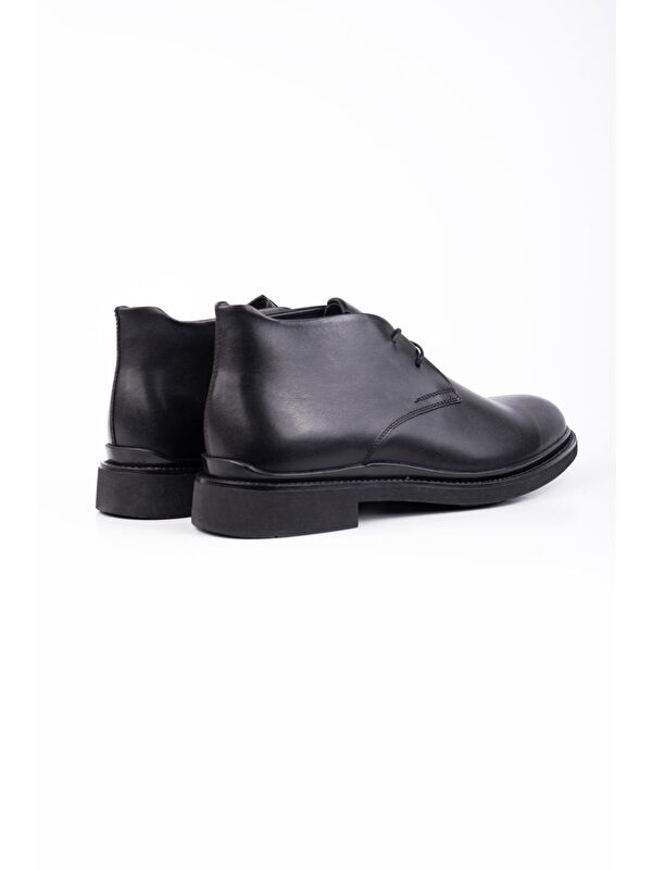 Siyah %100 Deri Analin Bağcıklı Classic Ayakkabı 1033245162 - Görsel 5