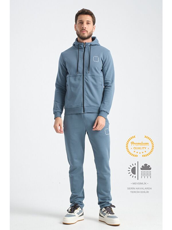 Shooter Sportswear Orman Yeşili Erkek Eşofman Takımı Mevsimlik Luxe Kalite Pamuklu