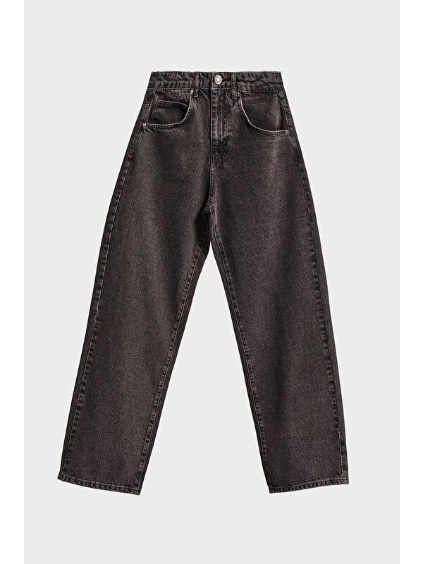 It's Basic Erkek Koyu Jean Rengi 1s6-154 TT25 Relaxed Baggy Fit İç Boy 80cm Rahat Kesim %100 Pamuk Denim Jean