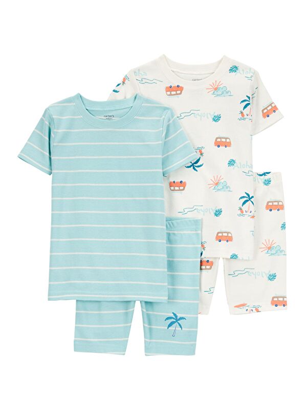 Carter's Erkek Bebek Pijama Set 4'lü Paket