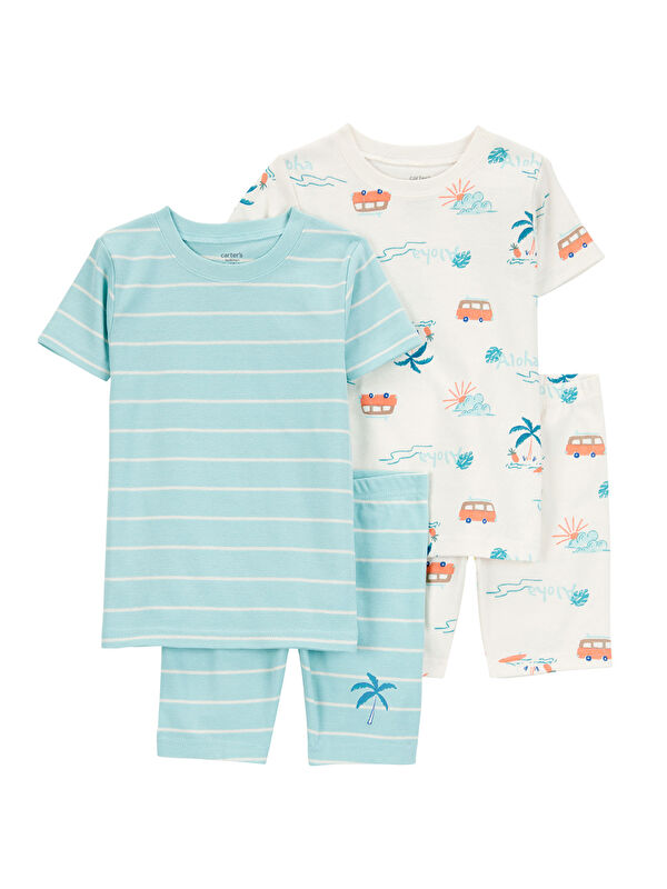 Carter's Küçük Erkek Çocuk Pijama Set 4'lü Paket