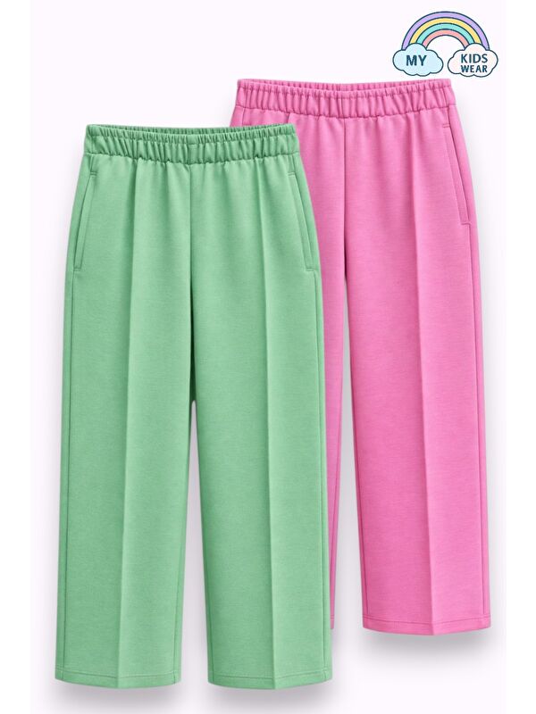 My Kids Wear Kız Çocuk Mevsimlik Pamuklu Eşofman Altı 5-16 Yaş 12403