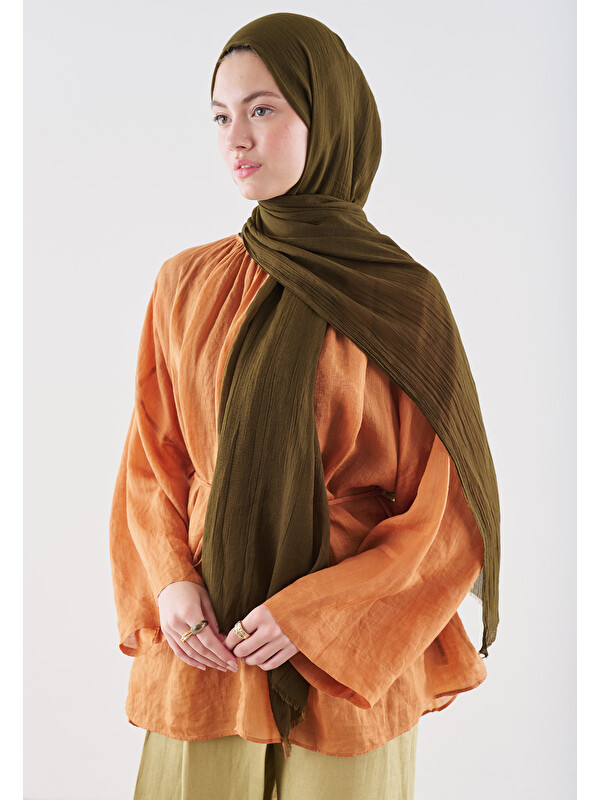 Fresh Scarfs Dubai Premium Şal Askeri Haki