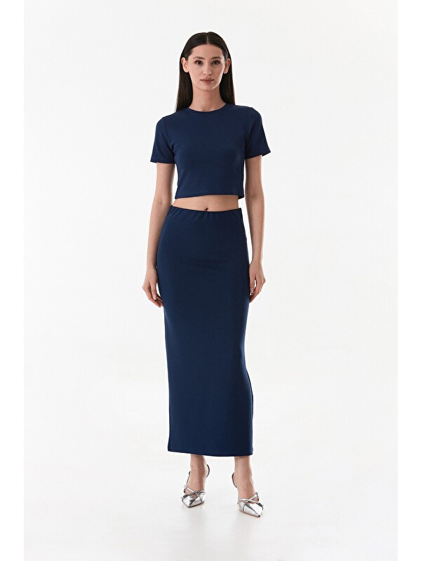 Fullamoda Basic Modal 2 Li Crop Etek Takım