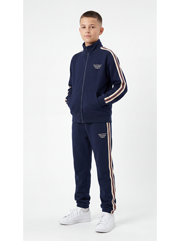 Mışıl Kids Royal Club Baskılı Yumaşak Dokulu-Comfort Kumaş Erkek Çocuk Alt Üst Eşofman Takımı