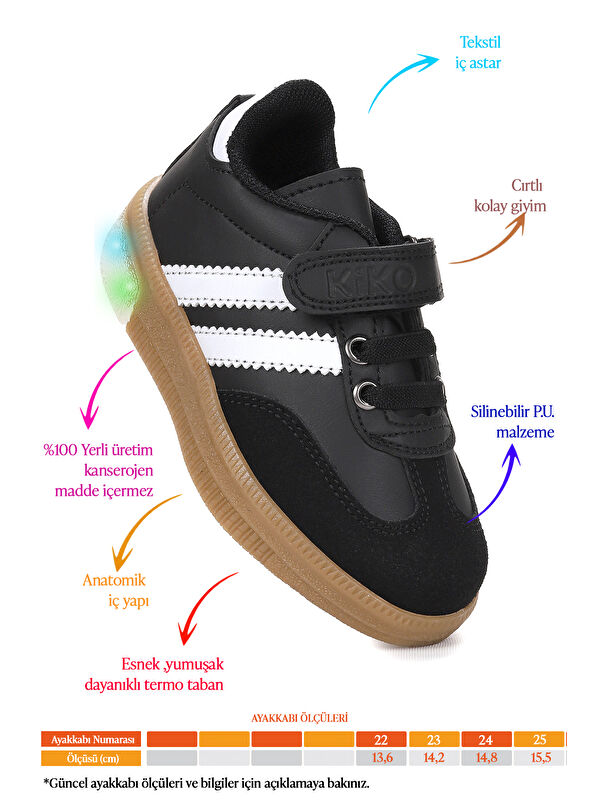 Renis Günlük Cırtlı Işıklı Erkek Bebek Spor Ayakkabı - Görsel 3