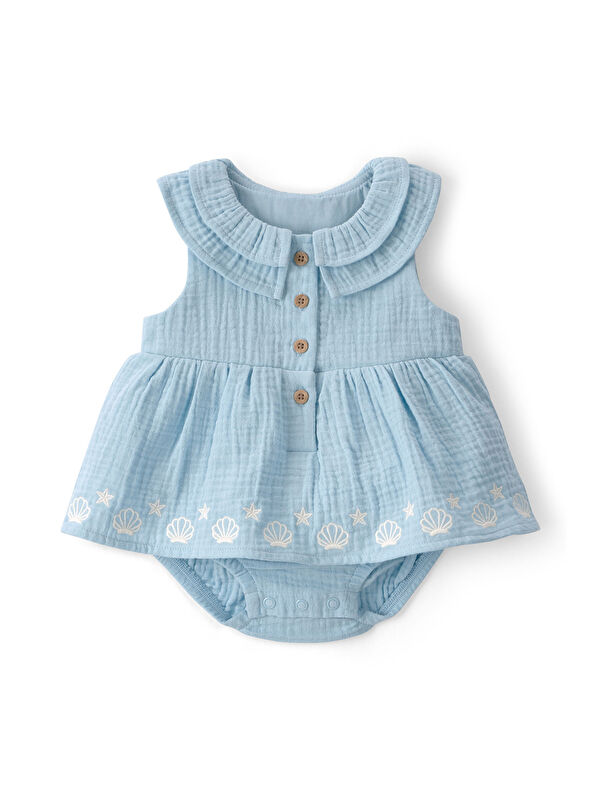 Carter's Kız Bebek Bodyli Elbise 3 Ay-24 Ay Mavi