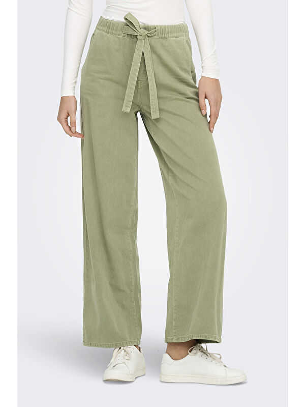 Only Onlsilla Wide Leg Orta Bel Geniş Paça Kadın Pantolon 15340711