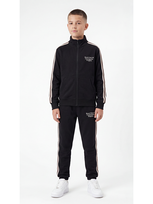 Mışıl Kids Royal Club Baskılı Yumaşak Dokulu-Comfort Kumaş Erkek Çocuk Alt Üst Eşofman Takımı