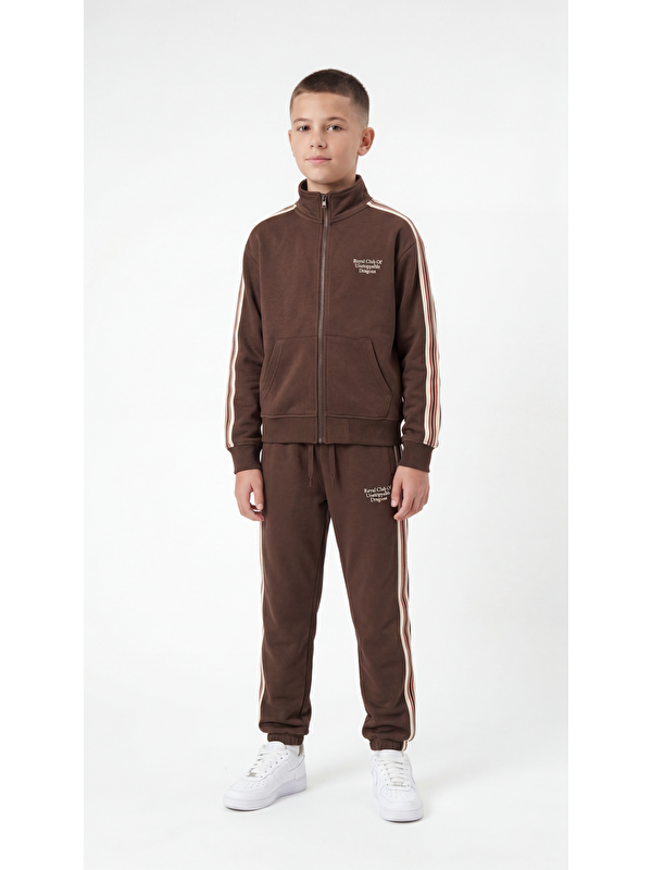 Mışıl Kids Royal Club Baskılı Yumaşak Dokulu-Comfort Kumaş Erkek Çocuk Alt Üst Eşofman Takımı