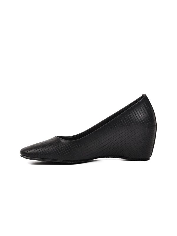 Siyah Kadın Dolgu Topuk Klasik Ayakkabı 312072 - Görsel 3