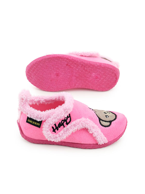 Kışlık Kız Çocuk Rahat Taban Cırt Cırtlı Ayarlanabilir Ev Okul Kreş Panduf Ayakkabı - Görsel 6