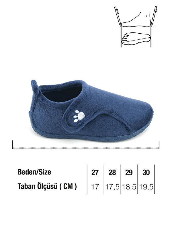 Kışlık Erkek Çocuk Rahat Taban Cırt Cırtlı Ayarlanabilir Ev Okul Kreş Panduf Ayakkabı - Görsel 3