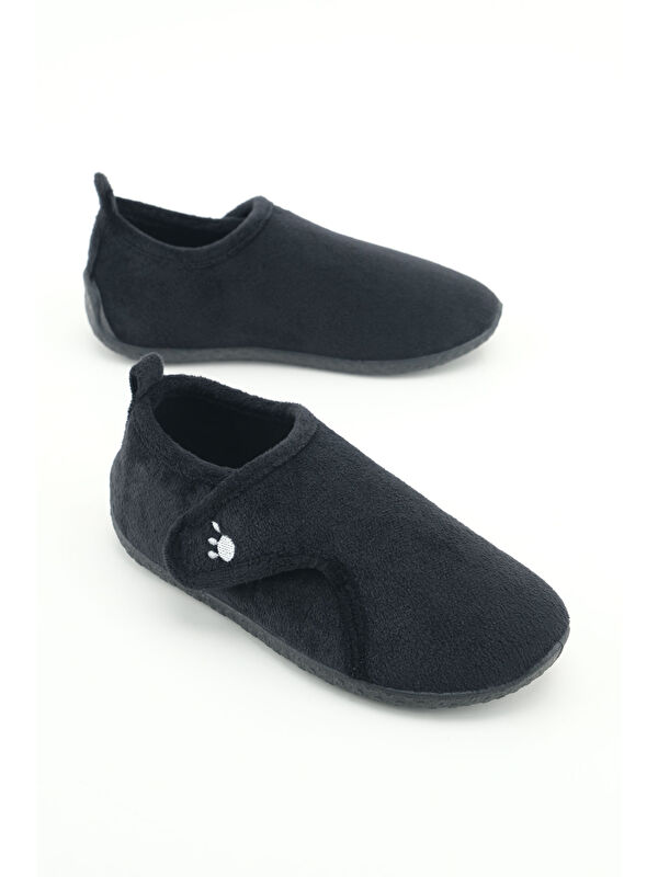 Kışlık Kız Çocuk Rahat Taban Cırt Cırtlı Ayarlanabilir Ev Okul Kreş Panduf Ayakkabı - Görsel 2