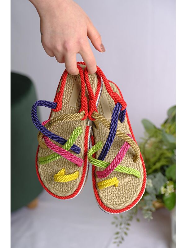 Flr Aryans Halat İpli Parmak Arası Kadın Sandalet - Görsel 3