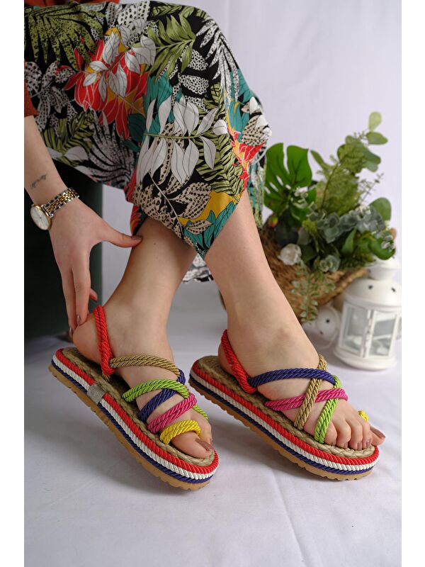 Flr Aryans Halat İpli Parmak Arası Kadın Sandalet - Görsel 5