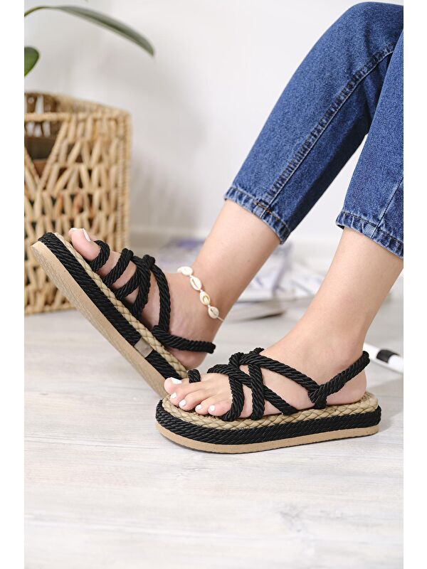 Flr Aryans Halat İpli Parmak Arası Kadın Sandalet - Görsel 3