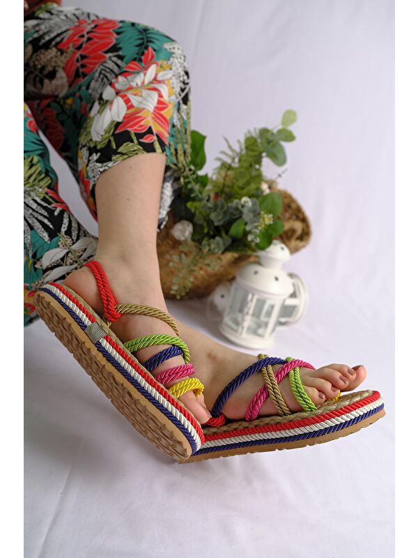 Flr Aryans Halat İpli Parmak Arası Kadın Sandalet - Görsel 6