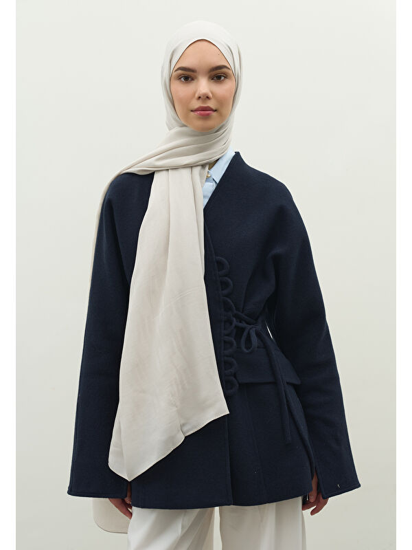 Fresh Scarfs NARA PAMUK FLOŞ JAKARLI ŞAL TAŞ
