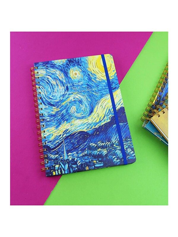 Bam Hediyelik Eşya Van Gogh Tasarımlı Spiralli B5 80 Yaprak Defter BM-1716