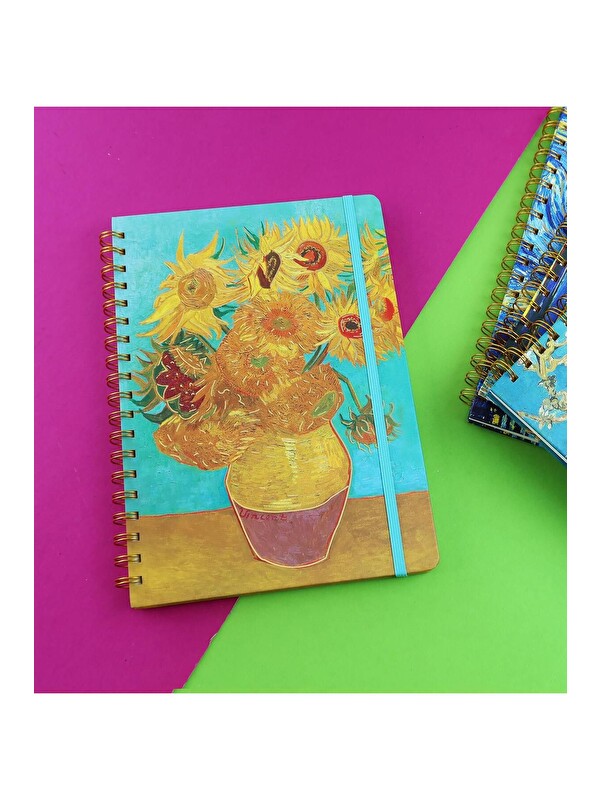 Bam Hediyelik Eşya Van Gogh Tasarımlı Spiralli B5 80 Yaprak Defter BM-1716