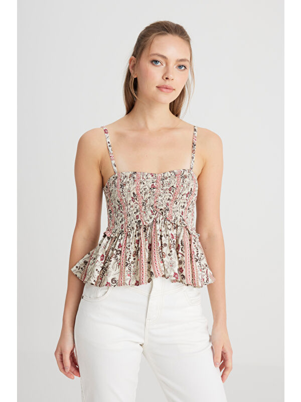 Wrangler Regular Fit Normal Kesim Kalp Yaka Mürdüm Rengi Bluz