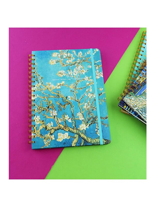 Bam Hediyelik Eşya Van Gogh Tasarımlı Spiralli B5 80 Yaprak Defter BM-1716