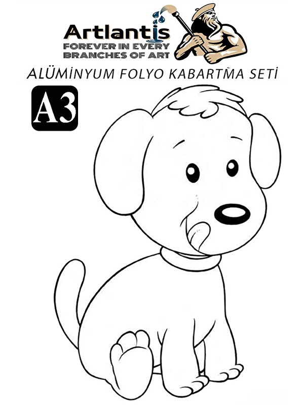 Artlantis Alüminyum Folyo Kabartma Seti A3 30x40 cm 1 Paket Aliminyum Folyo Seti Kabartma Seti Sanatsal Hobi