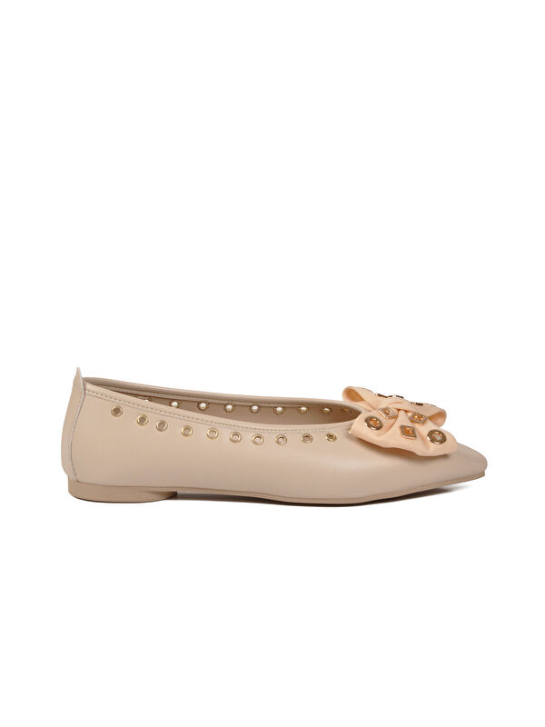 Ayakmod Bej Ayakmod Hafif Esnek Kadın Babet Ayakkabı 351092 Z