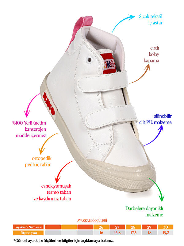 Garf Günlük Cırtlı Kız Çocuk Bot Ayakkabı - Görsel 3