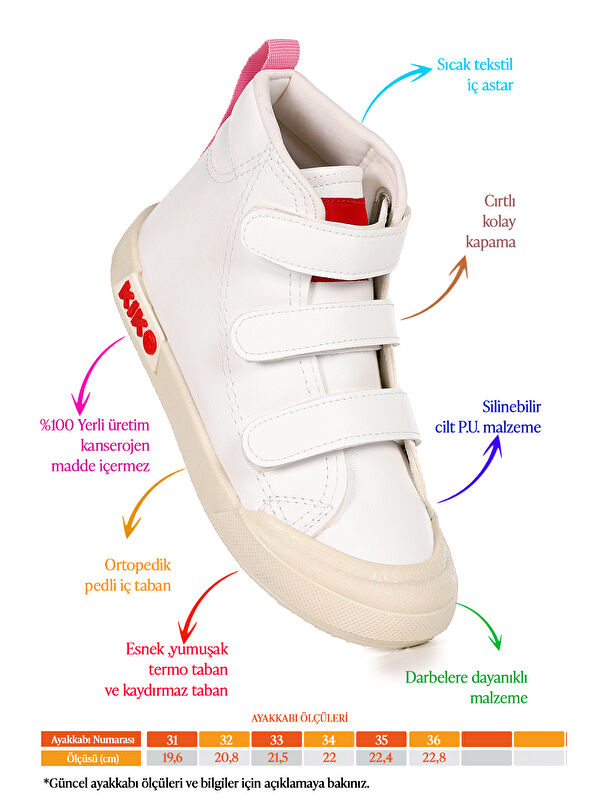 Garf Günlük Cırtlı Kız Çocuk Bot Ayakkabı - Görsel 3