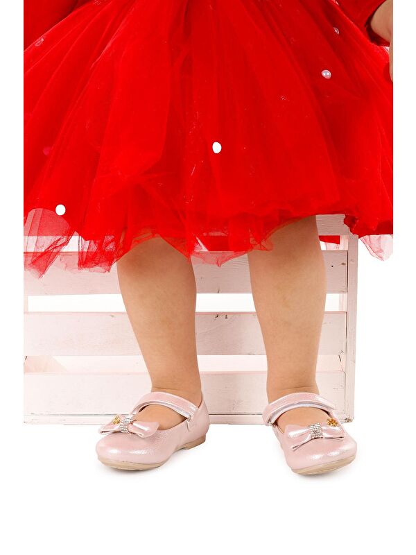 Cırtlı Fiyonklu Kız Çocuk Babet Ayakkabı Ege 201 Vakko - Görsel 3