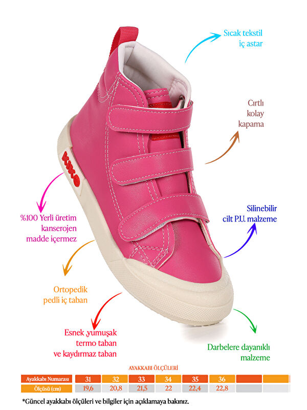 Garf Günlük Cırtlı Kız Çocuk Bot Ayakkabı - Görsel 3