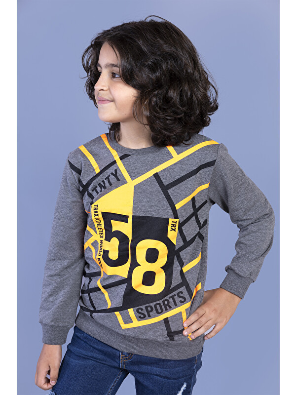 Toontoykids Erkek Çocuk Baskılı Sweatshirt