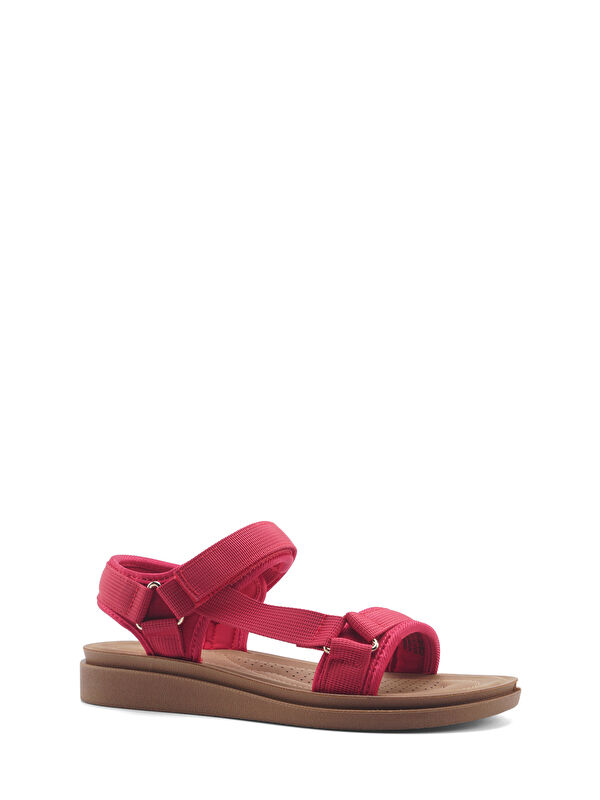 166924.Z5FX Kırmızı Kadın Comfort Sandalet - Görsel 3