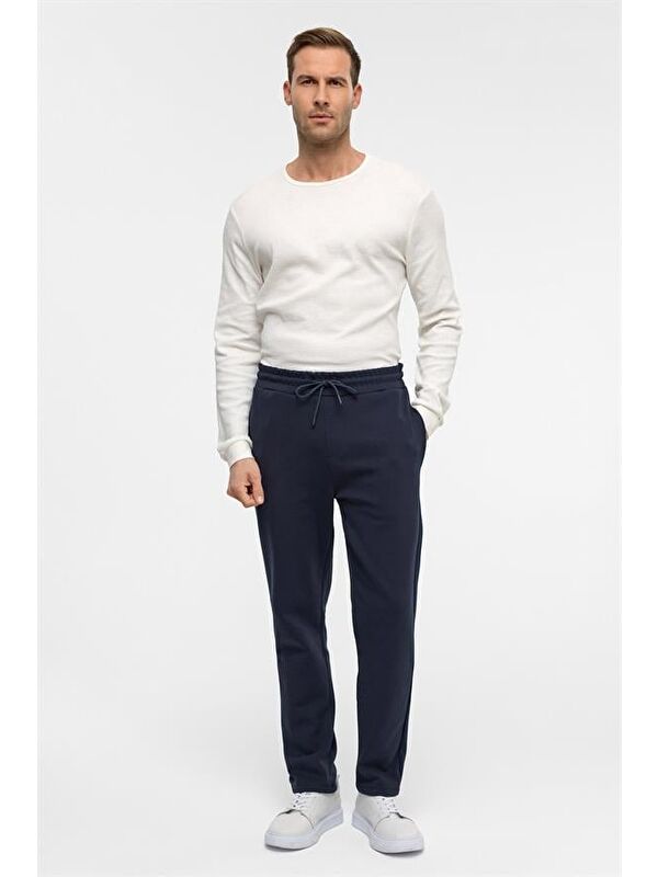 Süvari Lacivert Regular Düz Jogger Pantolon