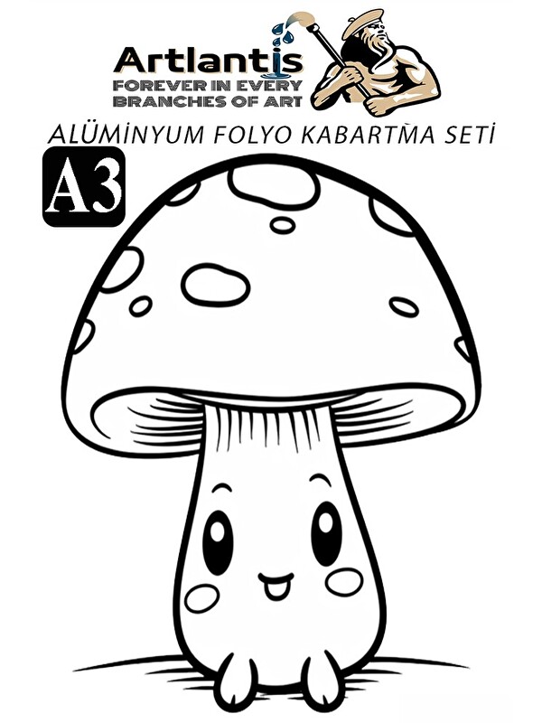 Artlantis Alüminyum Folyo Kabartma Seti A3 30x40 cm 1 Paket Aliminyum Folyo Seti Kabartma Seti Sanatsal Hobi